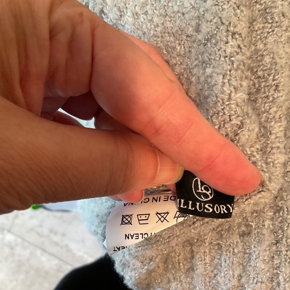 Lillusory Light Blue‎ Oversized Turtleneck Sweater Sz M Wool Blend Warm Chunky - Picture 5 of 7